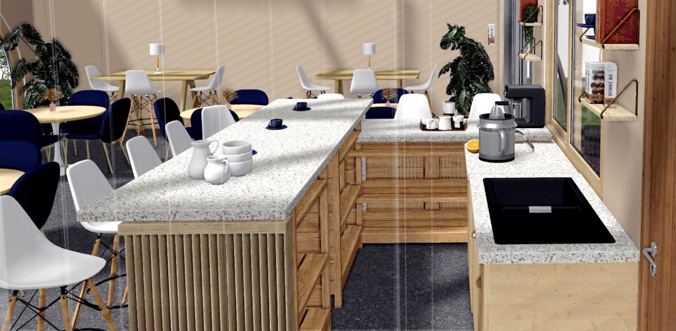 Derrière le comptoir, les habitants