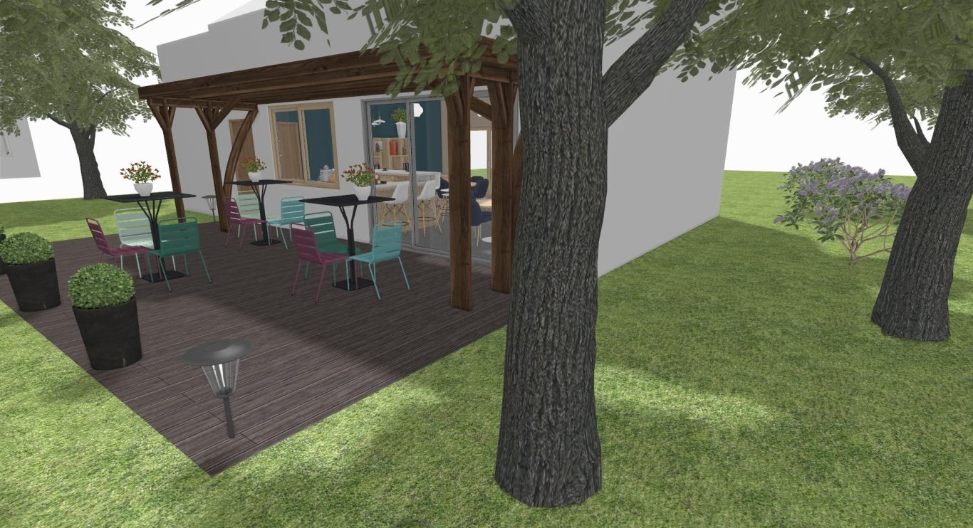 Une terrasse couverte